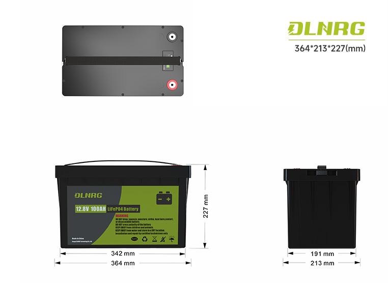 12.8V 100AhDeep Cycle LiFePO4 Battery for Lead Acid Battery Replacement